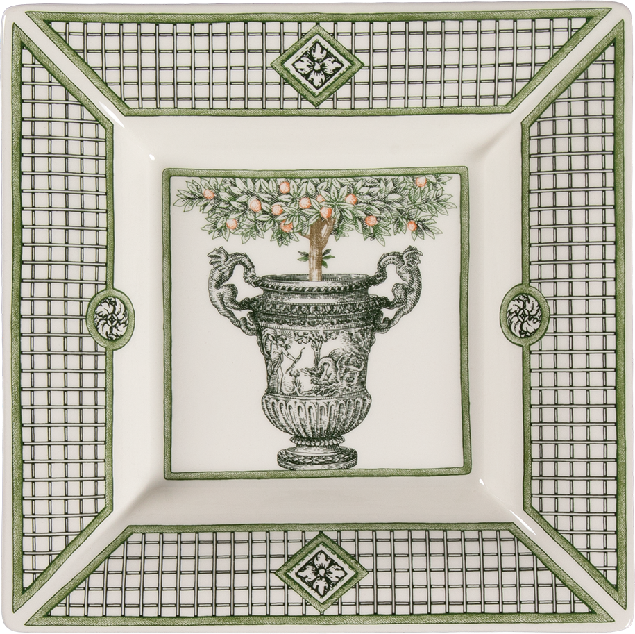 Large Square Candy Tray, Les Vases a Oranger