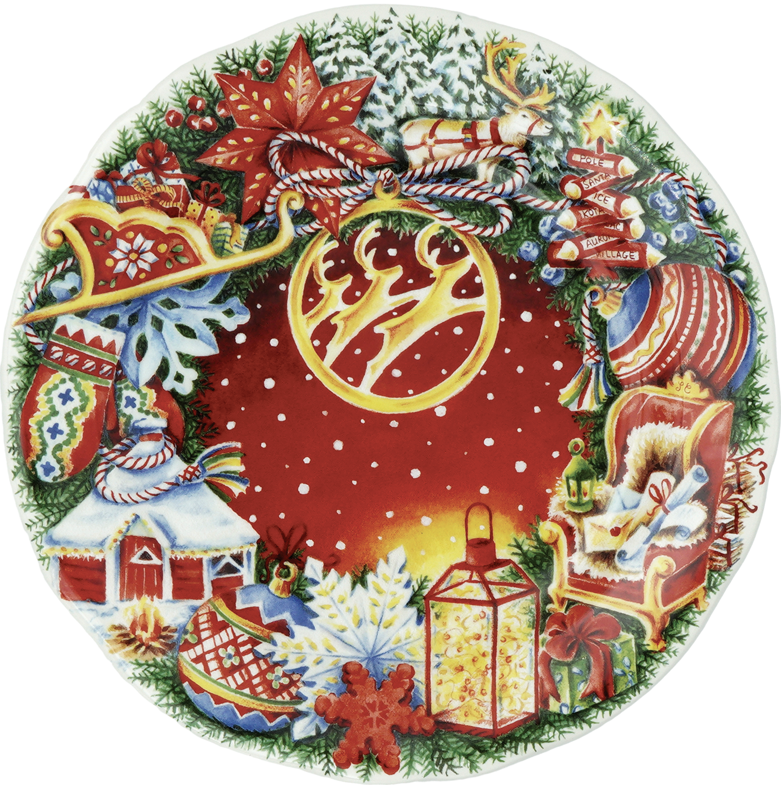 Dessert Plate Noel Red 2025