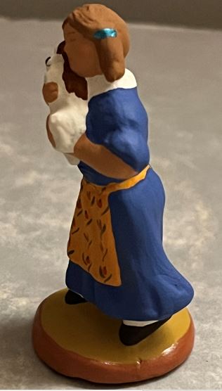 Little Girl and Her Puppy , ( 543 )  Fouque, 9 cm