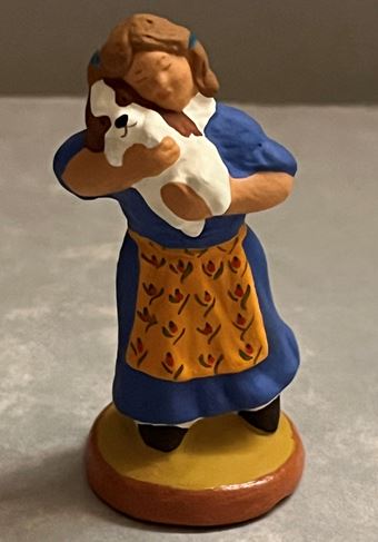 Little Girl and Her Puppy , ( 543 )  Fouque, 9 cm