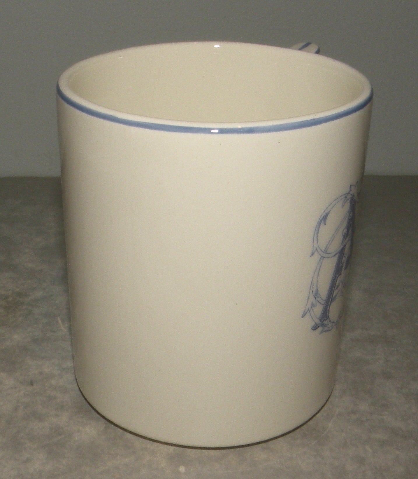 Coffe Mug, Filet Bleu Monogramme