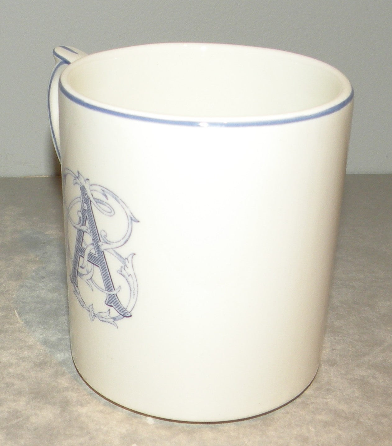 Coffe Mug, Filet Bleu Monogramme