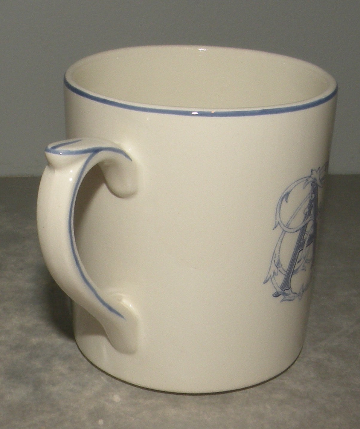 Coffe Mug, Filet Bleu Monogramme