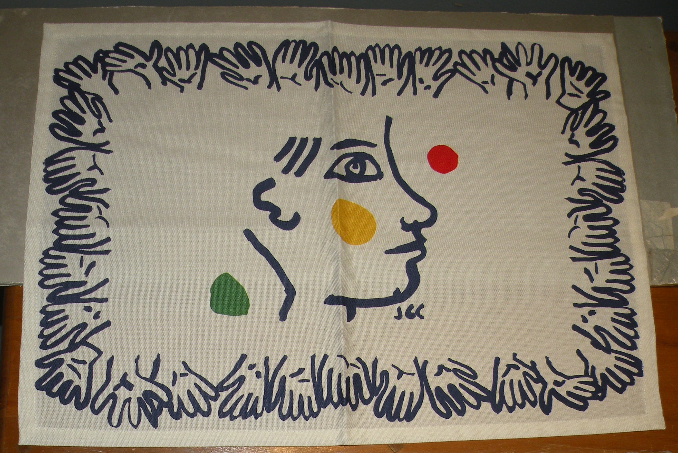2 Placemats Hands and Heart Archipel Sentimental