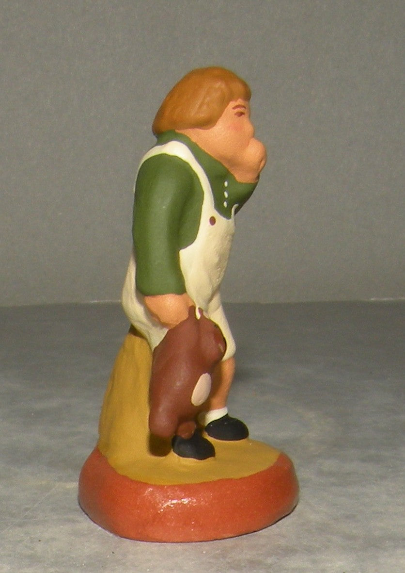 Little Boy with a Teddy Bear , ( 546 )  Fouque, 9 cm