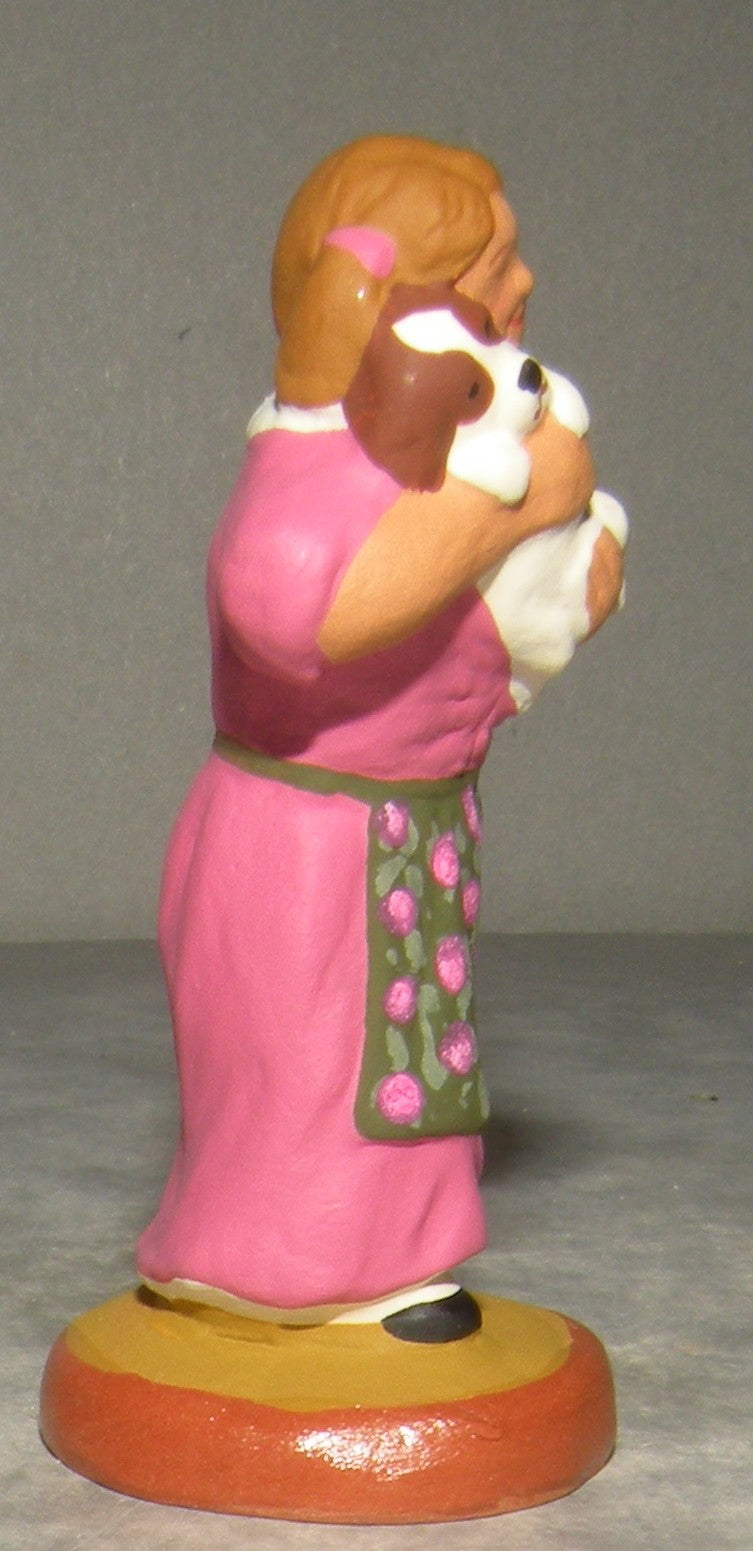 Little Girl and Her Puppy , ( 543 )  Fouque, 9 cm