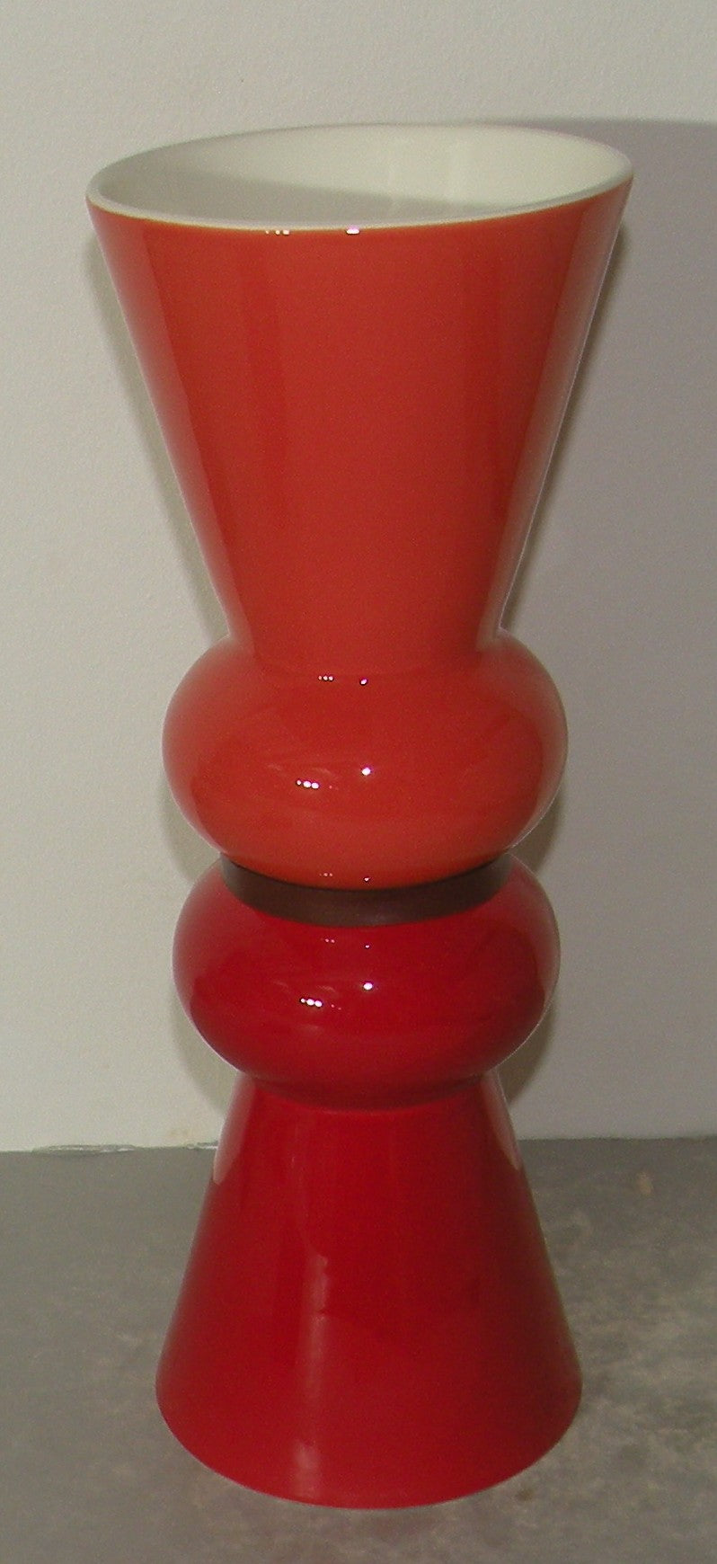 Medium Vase Siam Terracotta and Rubis
