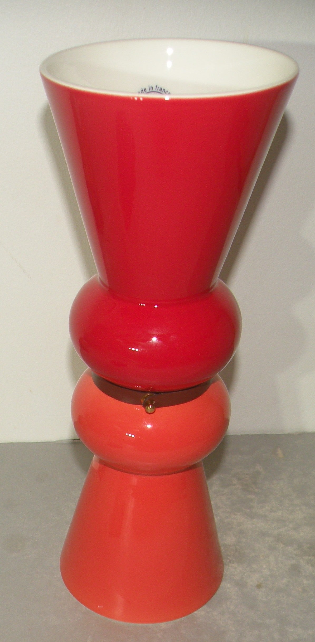 Medium Vase Siam Terracotta and Rubis