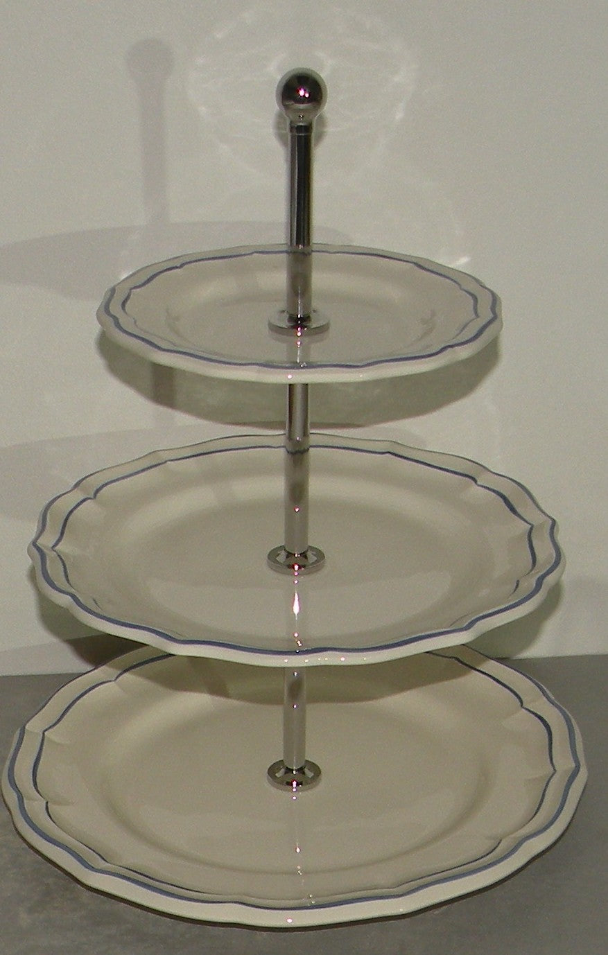 Three-tier Cake Stand,  Filet Bleu