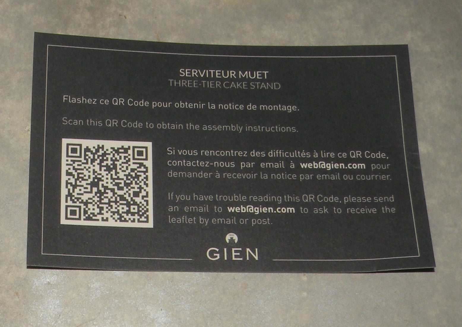 Three-tier Cake Stand,  Filet Bleu