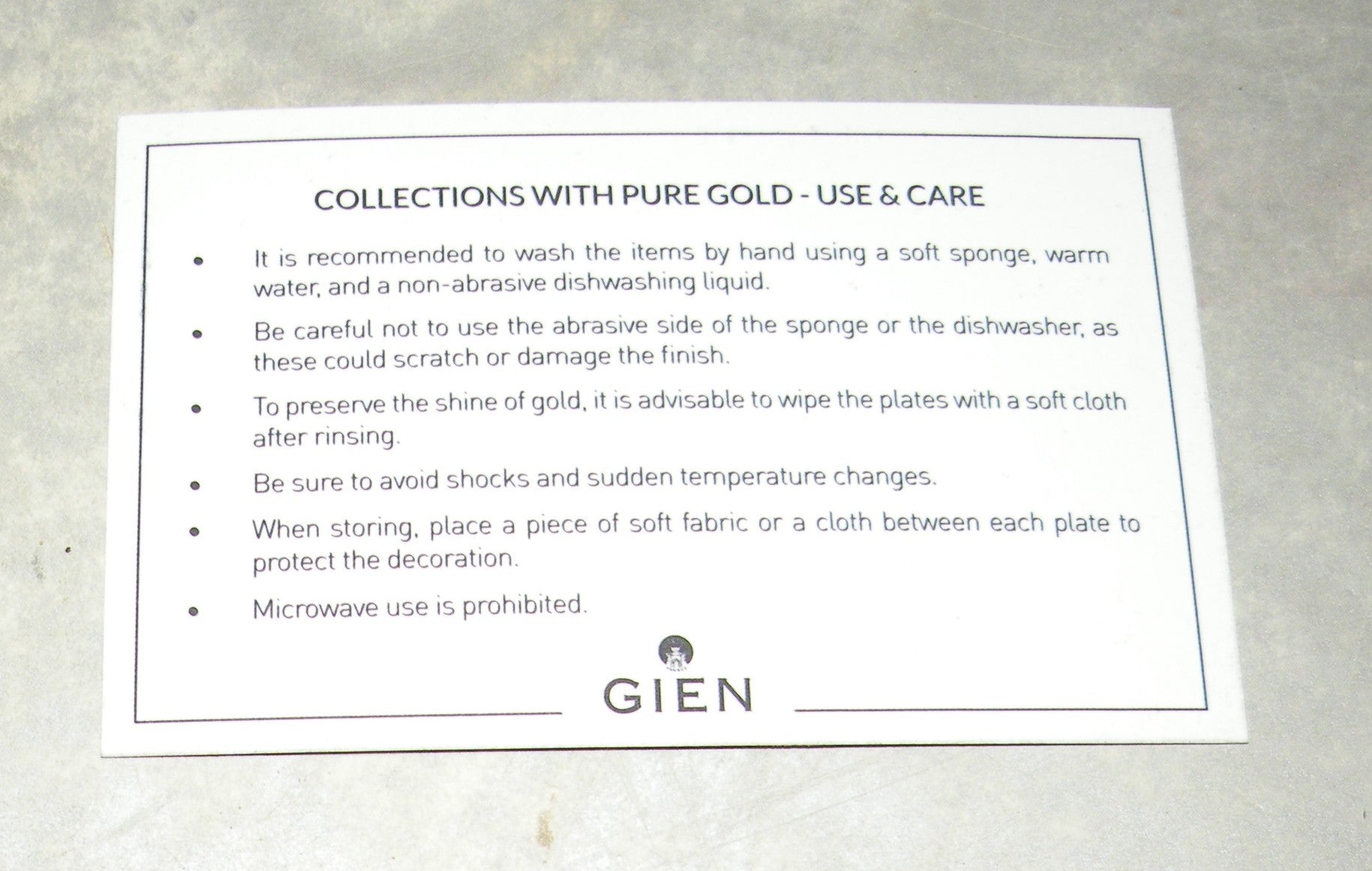 Use and Care of Rouen Or