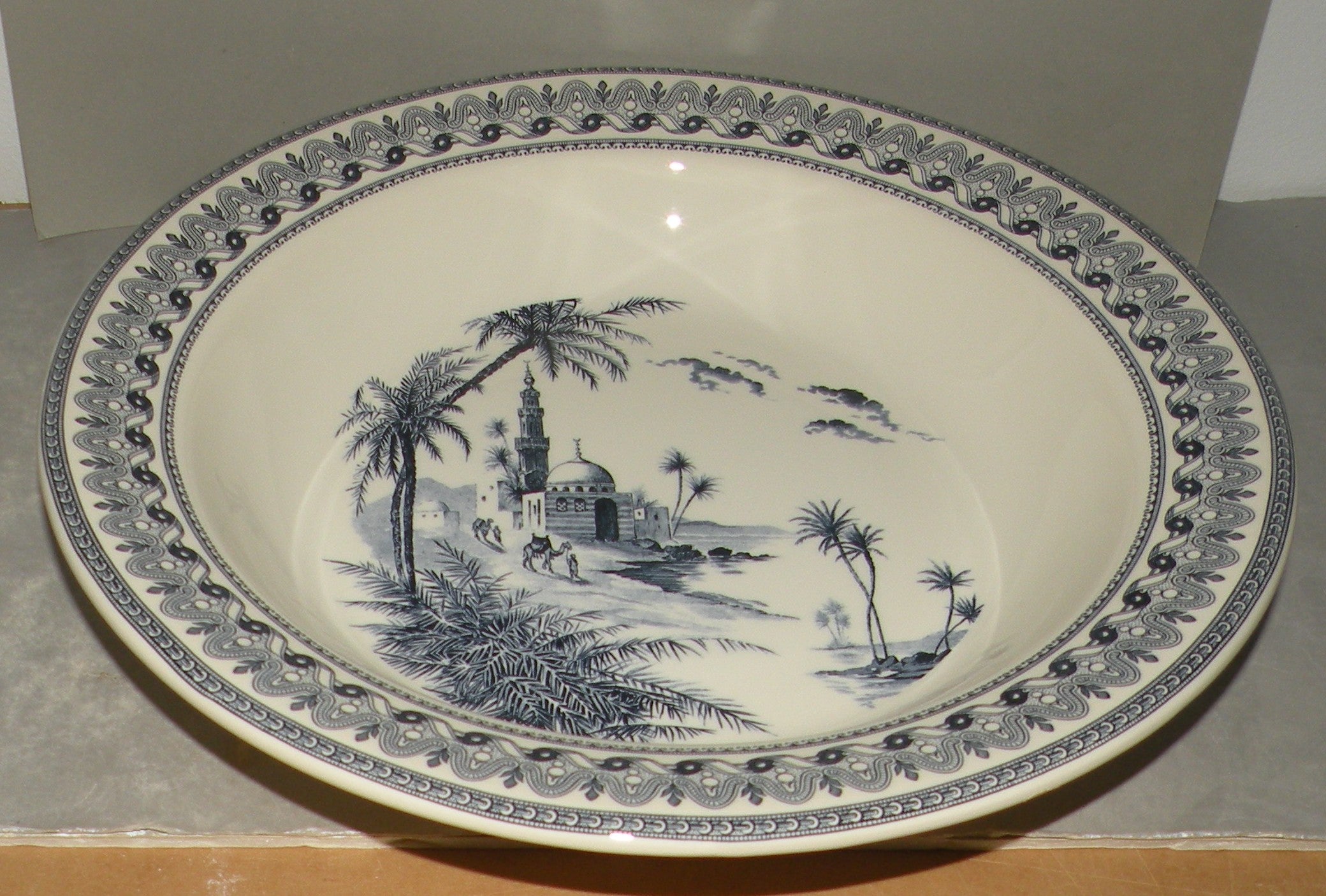 Round Deep Platter , Les Depareillees in Blue