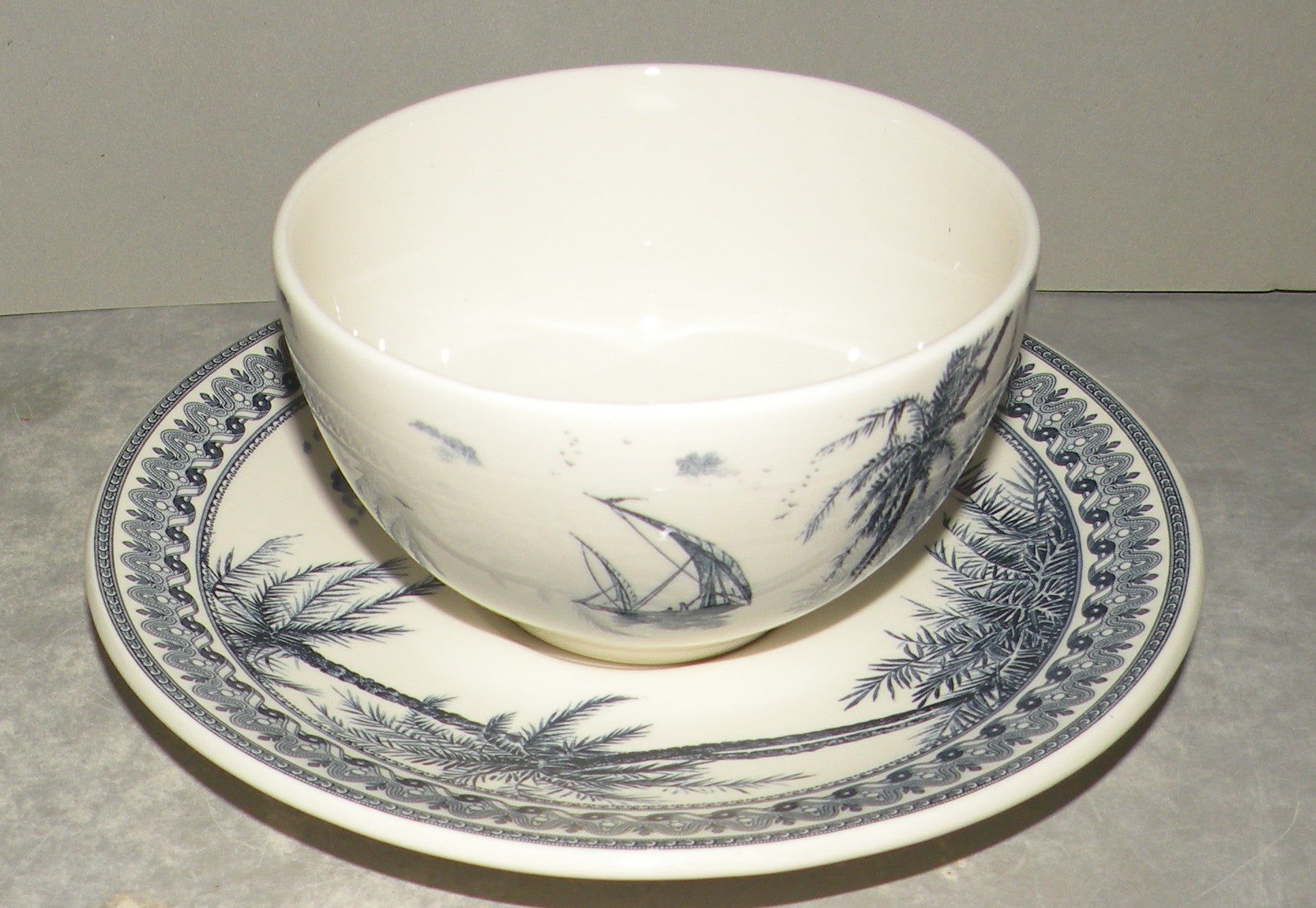 Breakfast Cup & Saucer , Les Depareillees in Blue