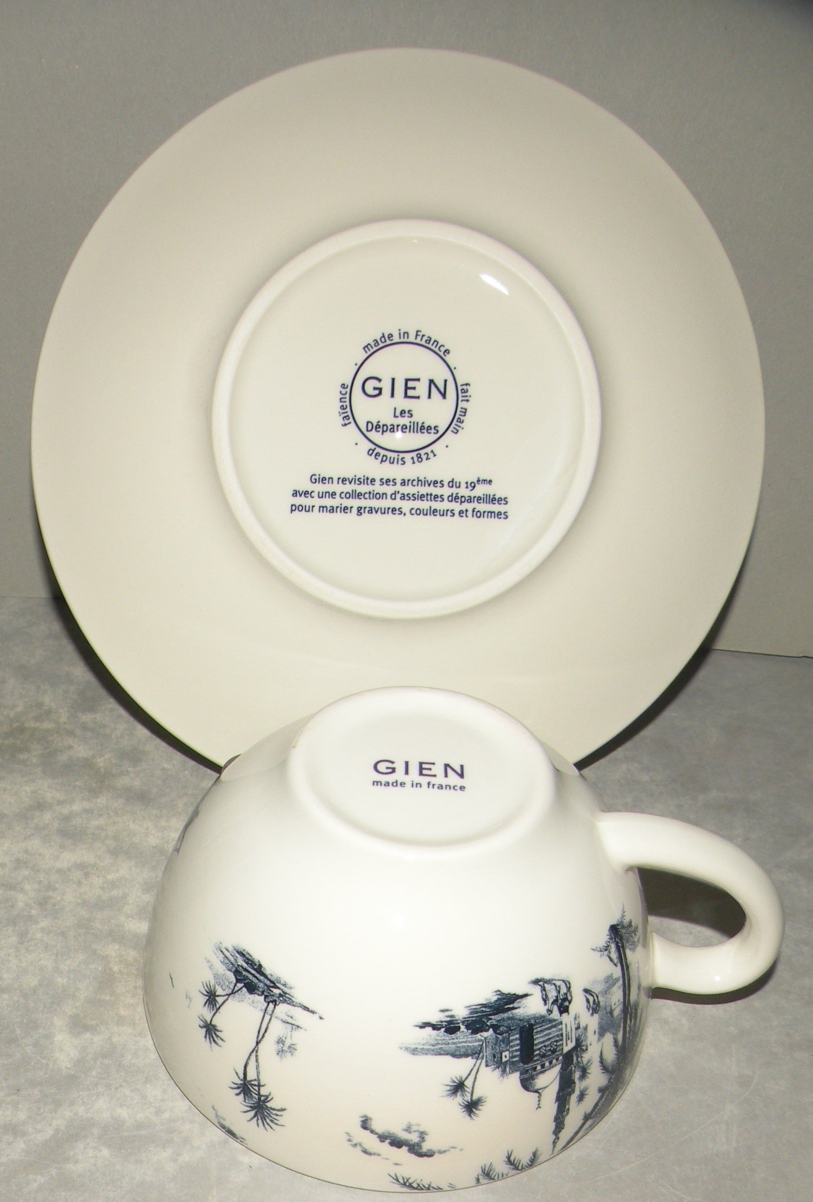 Breakfast Cup & Saucer , Les Depareillees in Blue