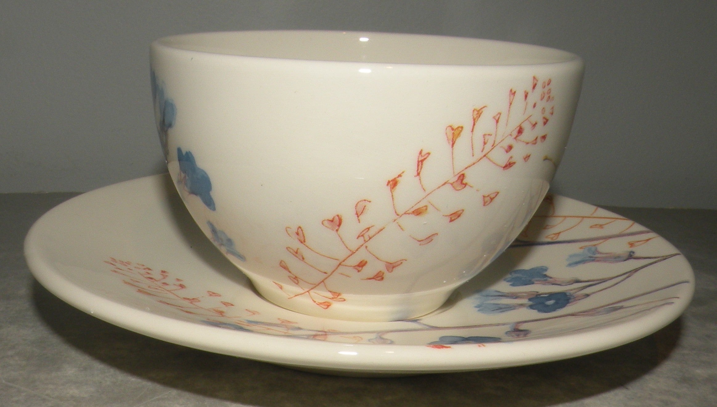 Tea Cup & Saucer Azur