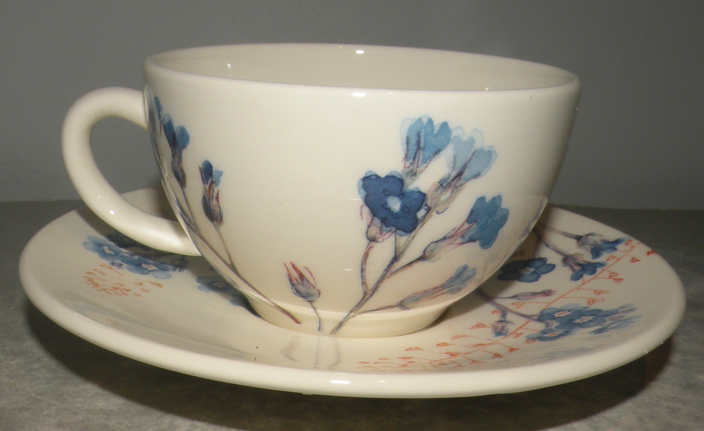 Tea Cup & Saucer Azur