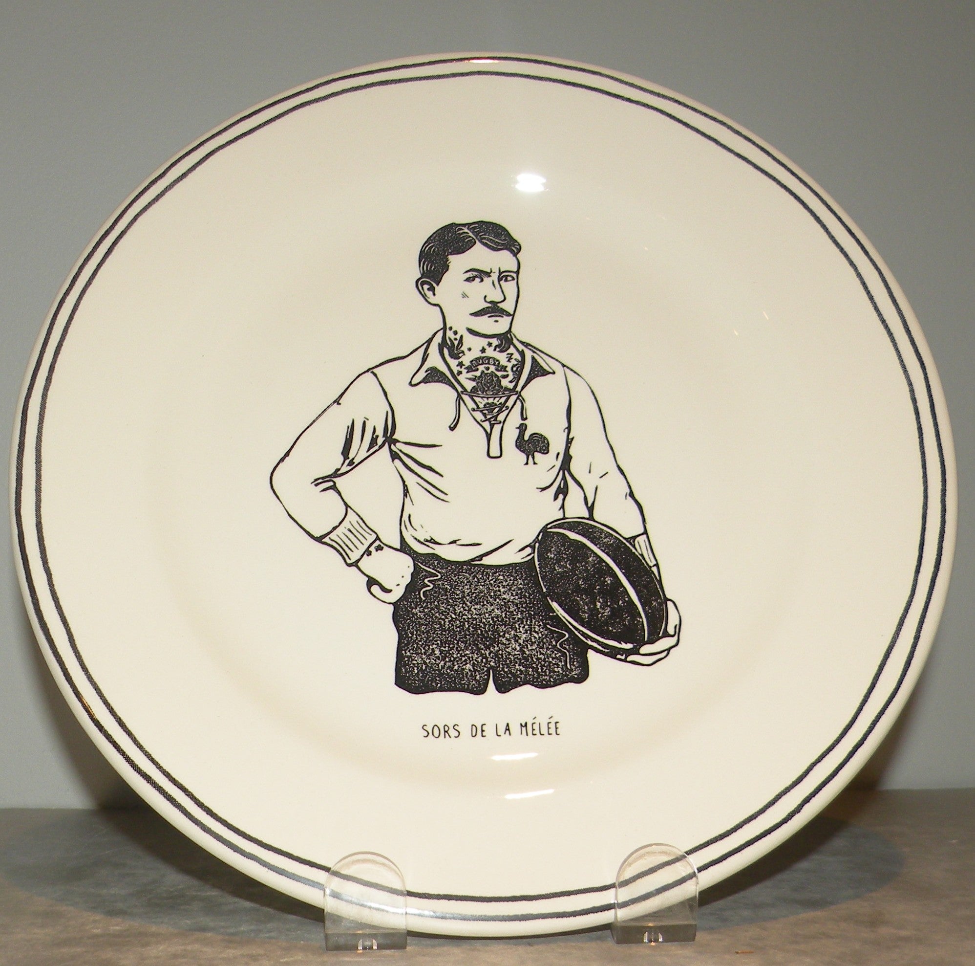 Dessert Plate Rugbyman Le Rugby