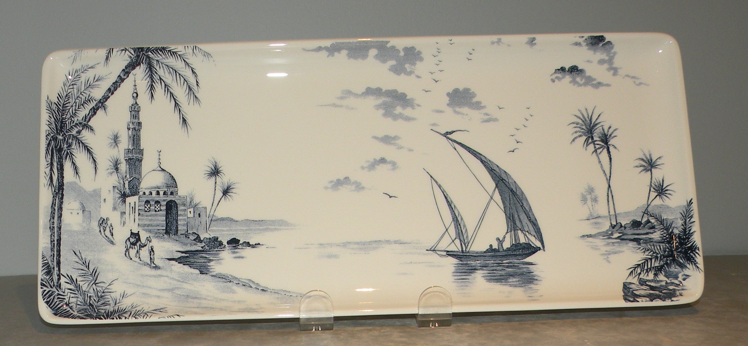 Oblong Serving Tray , Les Depareillees in Blue
