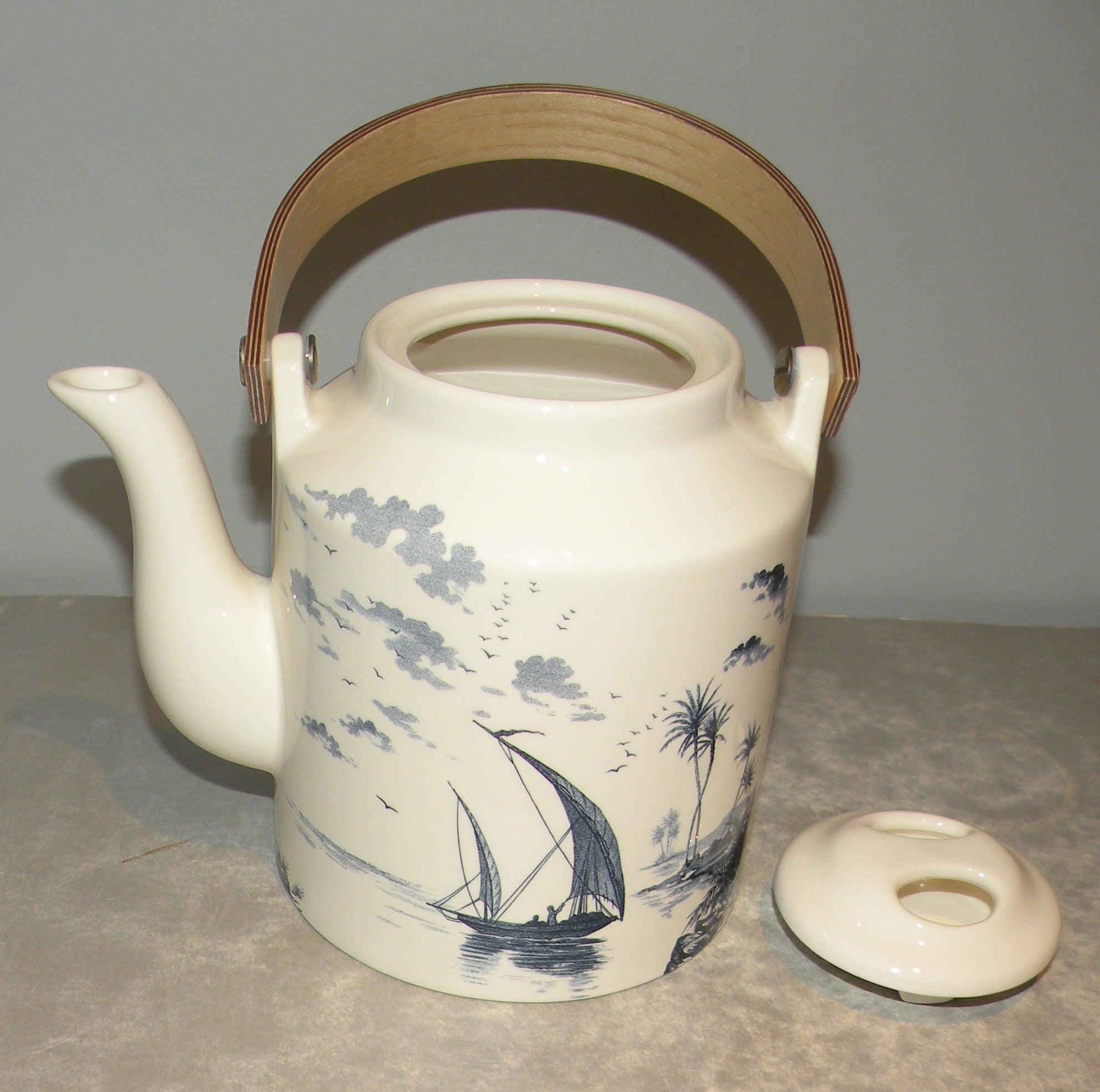 Japanese Teapot , Les Depareillees in Blue
