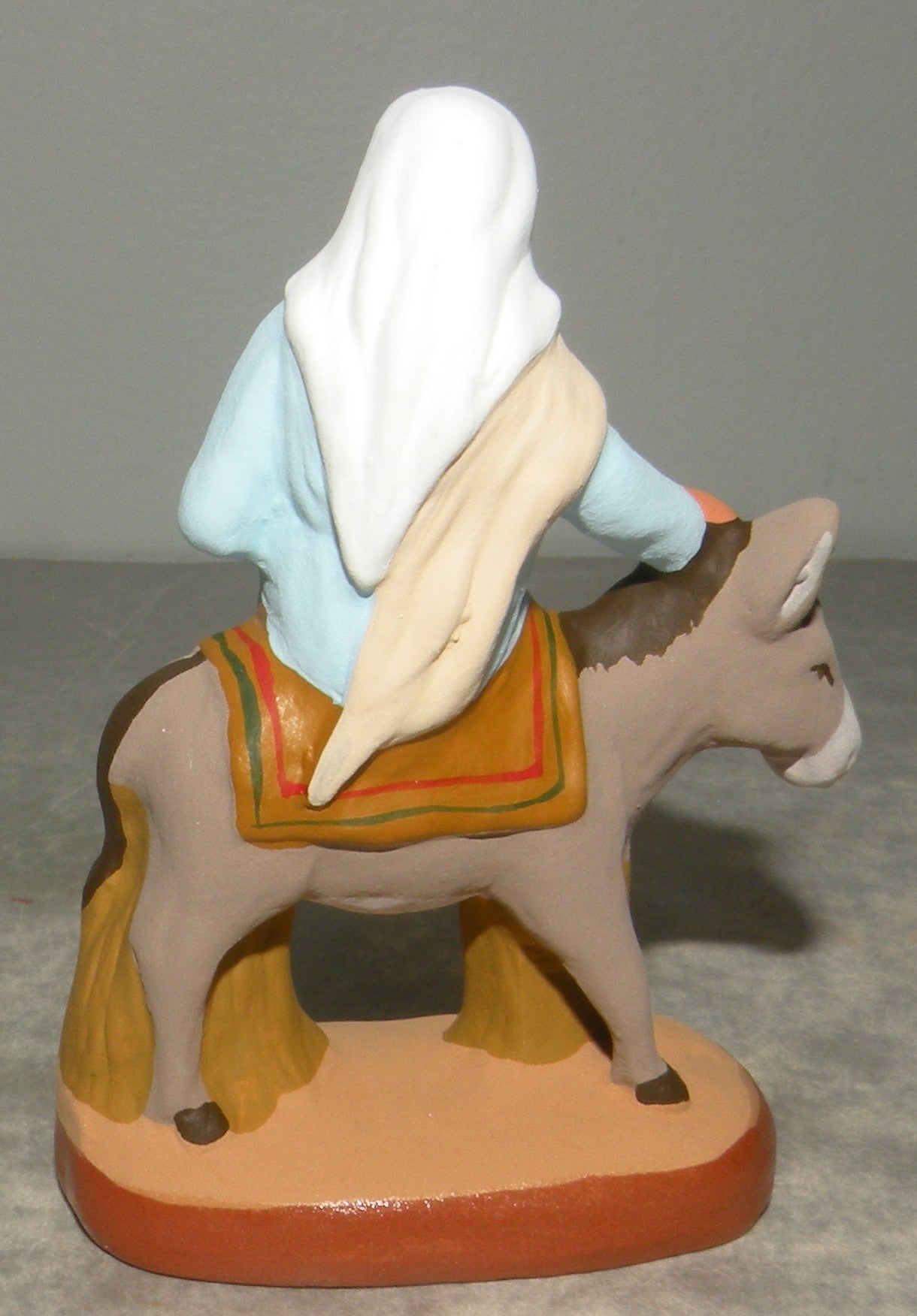 Blessed Virgin on Donkey going to Bethléem ,  Fouque 6 Cm