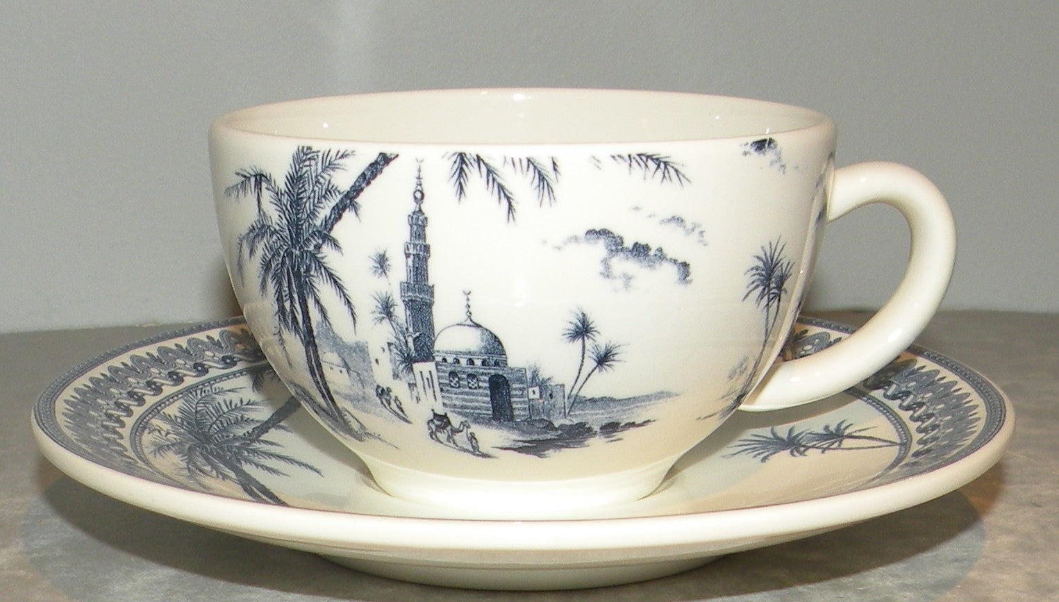 Tea cup & Saucer,  , Les Depareillees in Blue