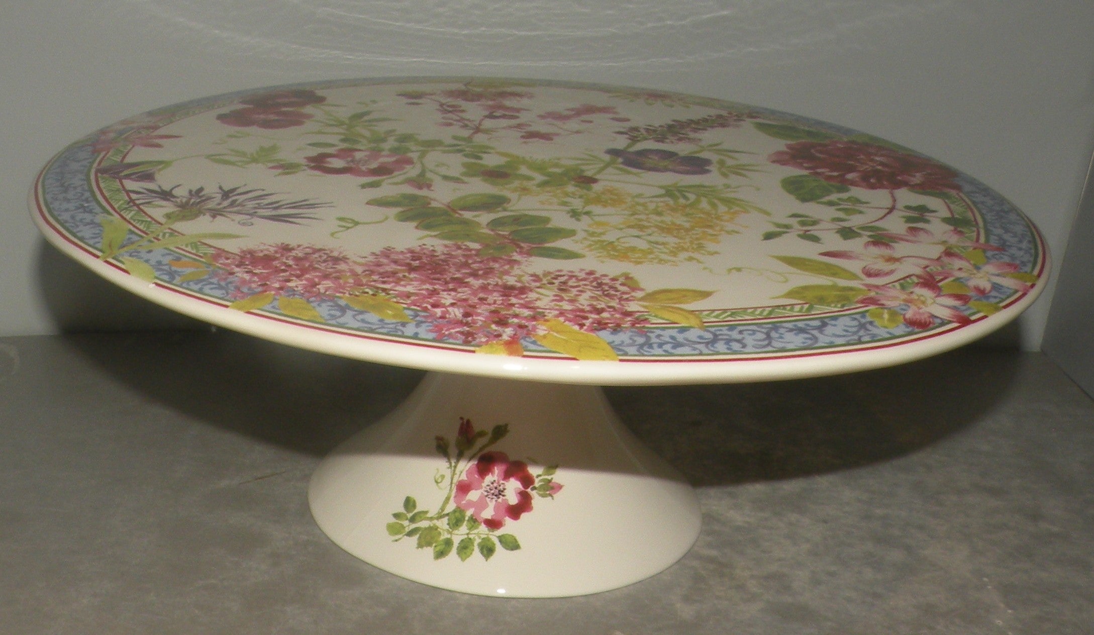 Footed Cake Stand , Millefleurs