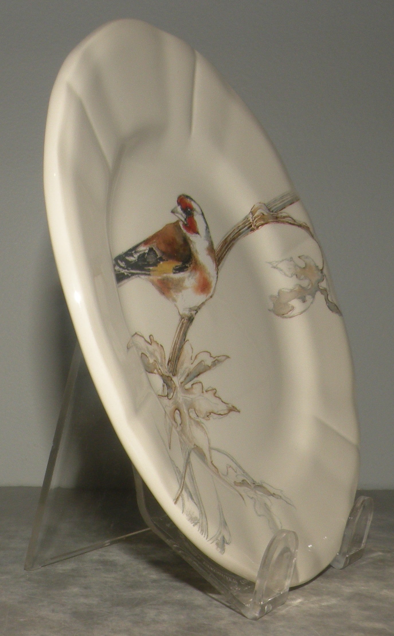 Bread & Butter Plate Goldfinch ,  Les Oiseaux de la Foret