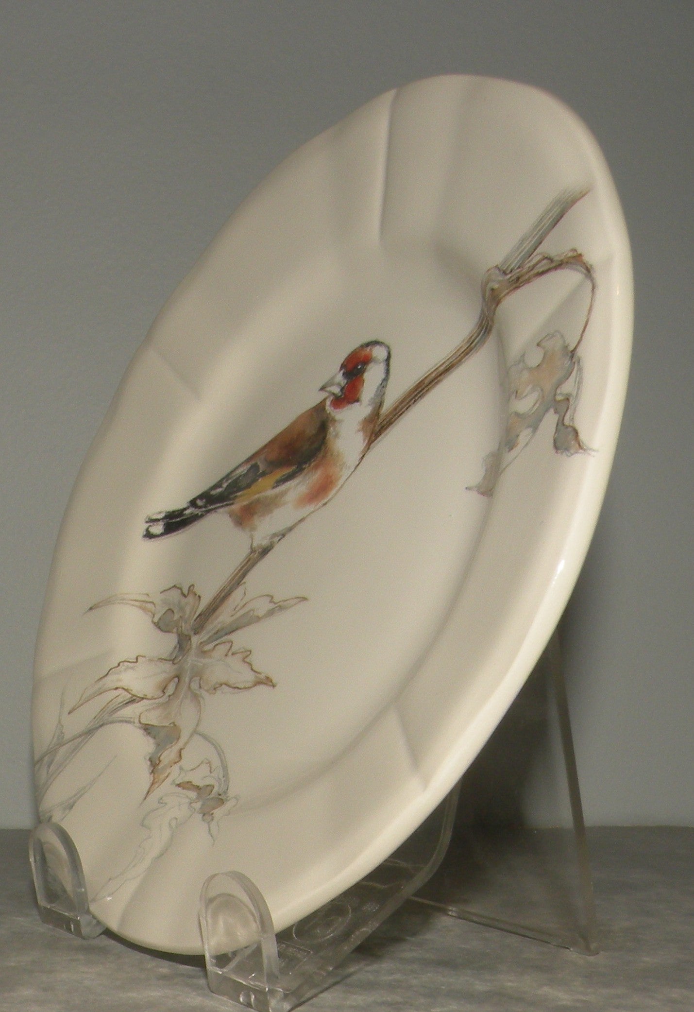 Bread & Butter Plate Goldfinch ,  Les Oiseaux de la Foret