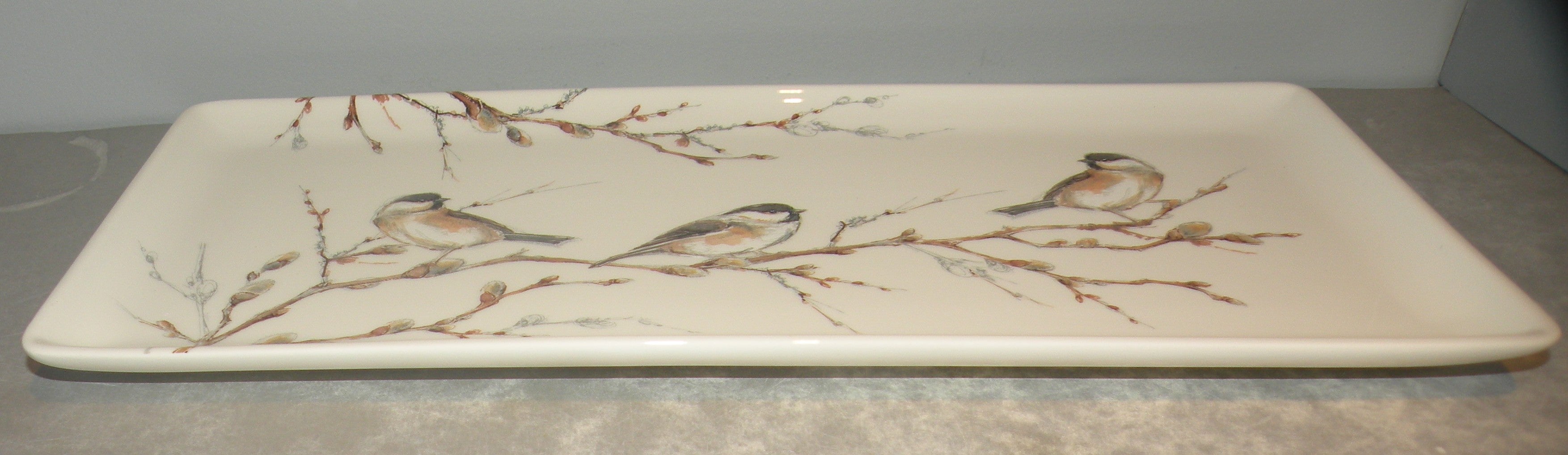 Oblong Serving Tray ,  Les Oiseaux de la Foret