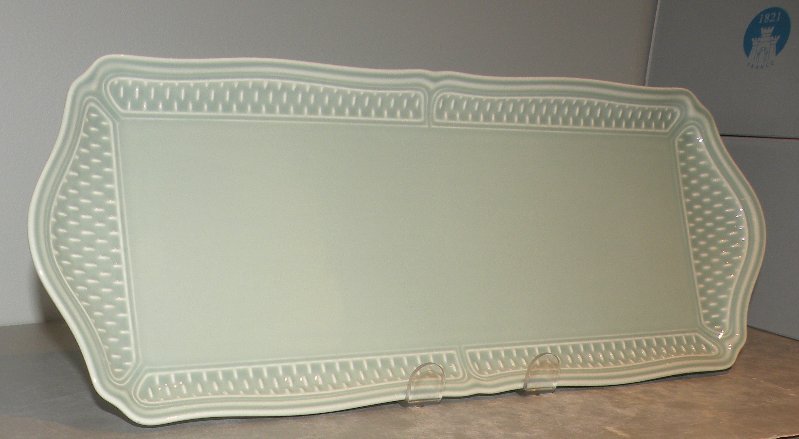 Oblong Serving Tray, Pont Aux Choux Celadon