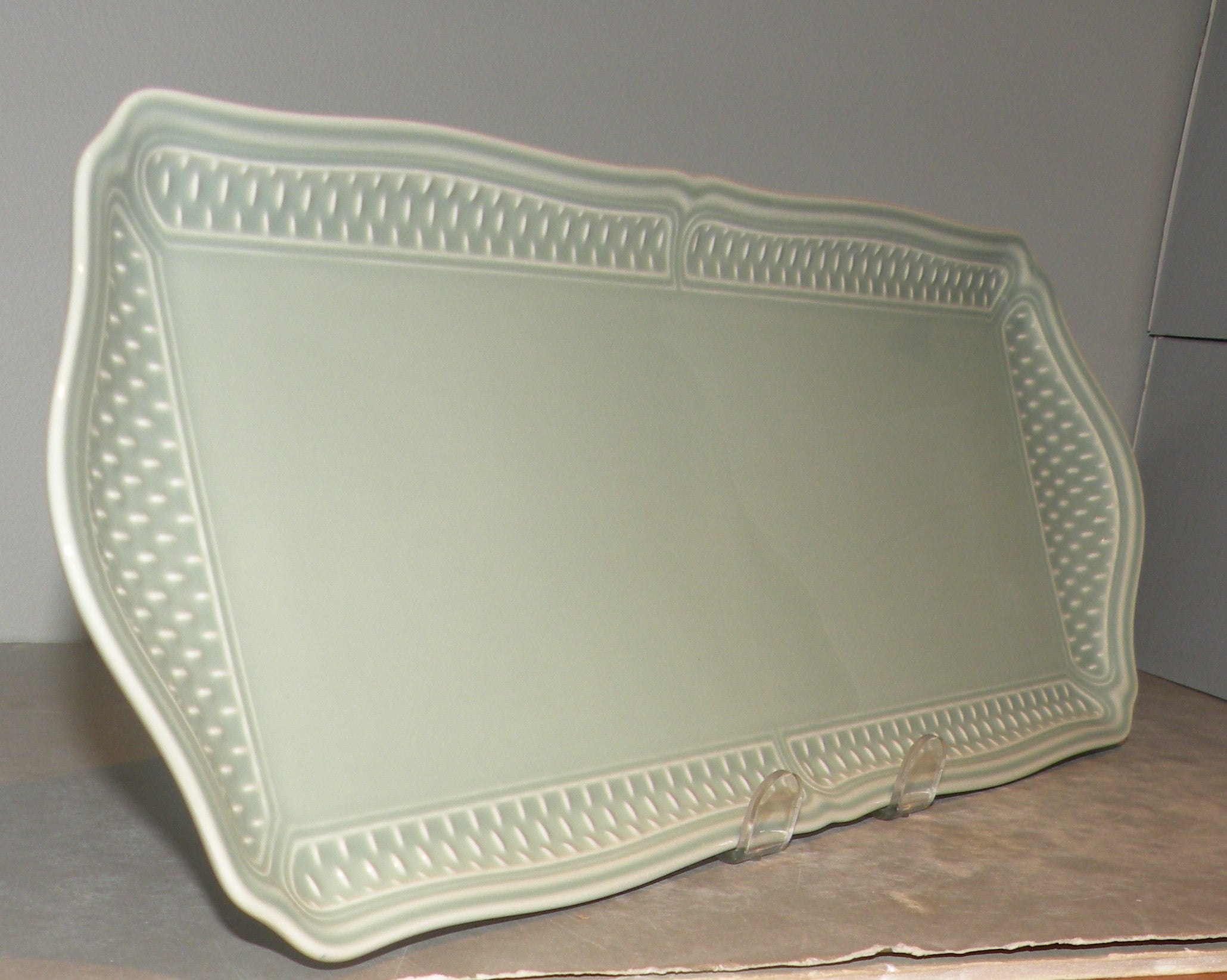 Oblong Serving Tray, Pont Aux Choux Celadon