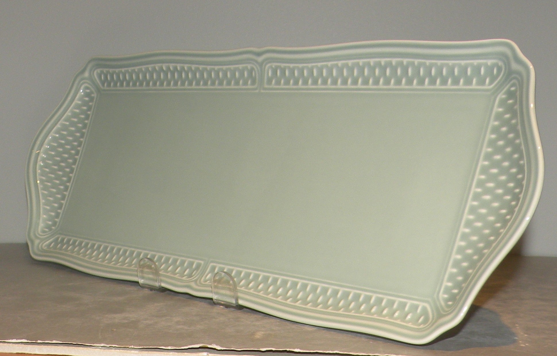 Oblong Serving Tray, Pont Aux Choux Celadon