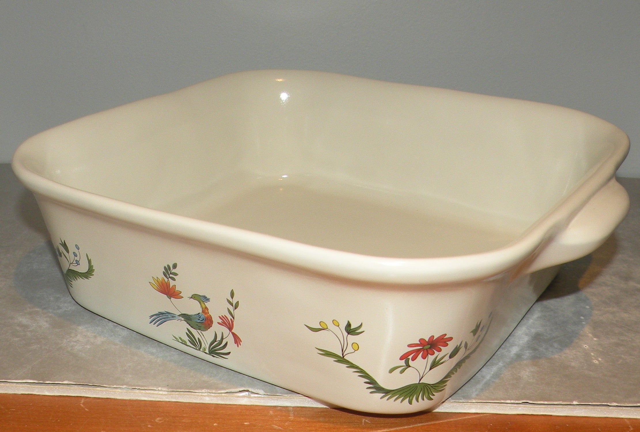 Square baking dish, Oiseaux de Paradis,