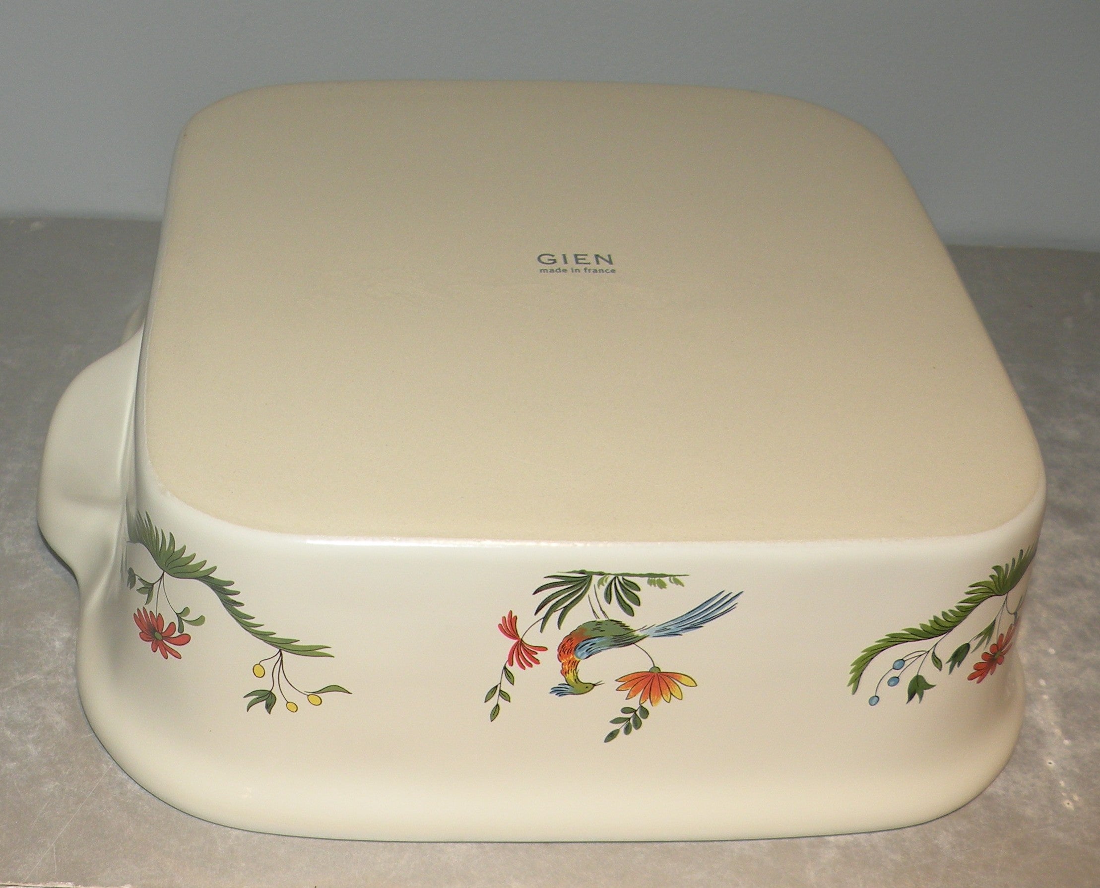 Square baking dish, Oiseaux de Paradis,