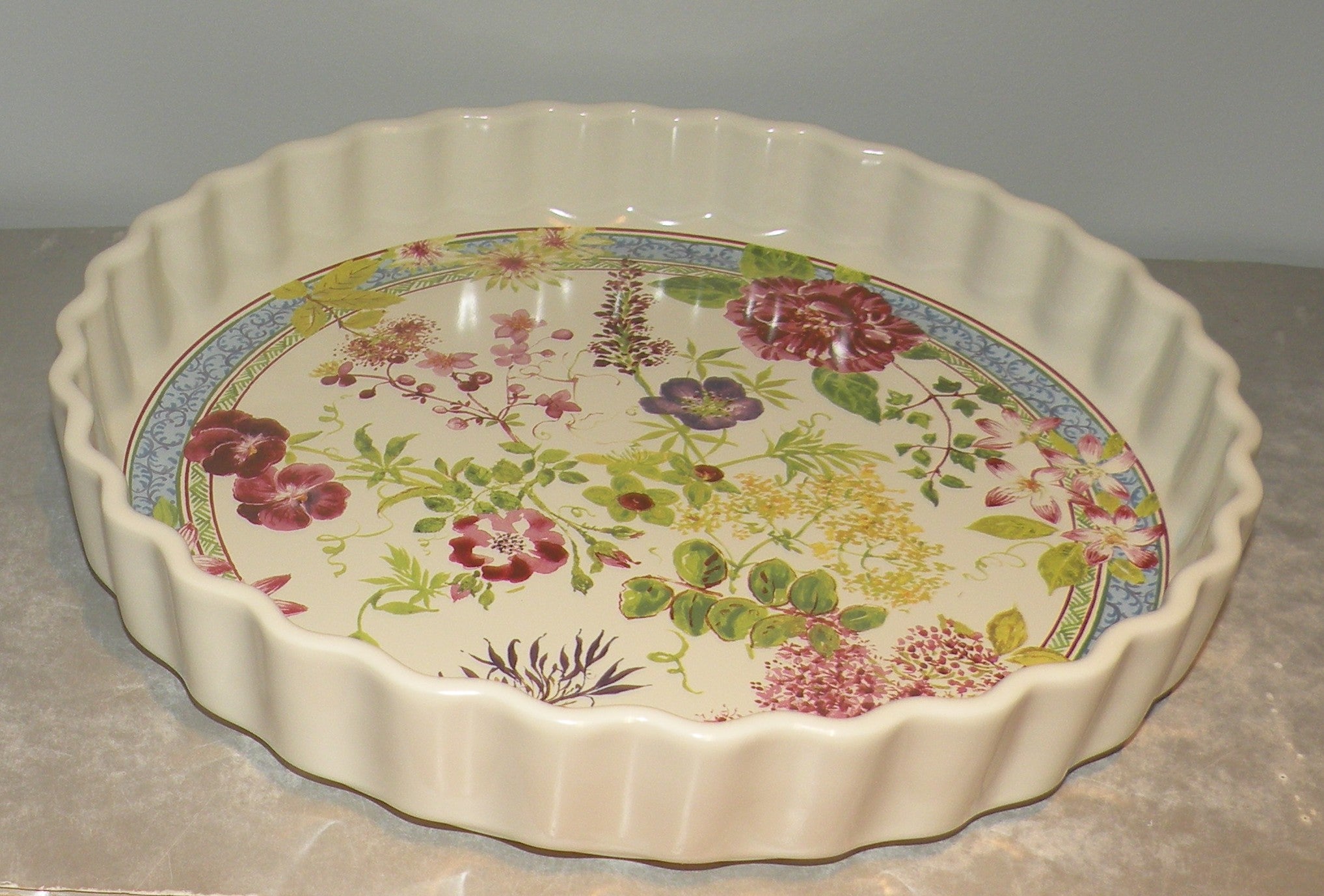 Pie ( Quiche ) dish, Millefleurs