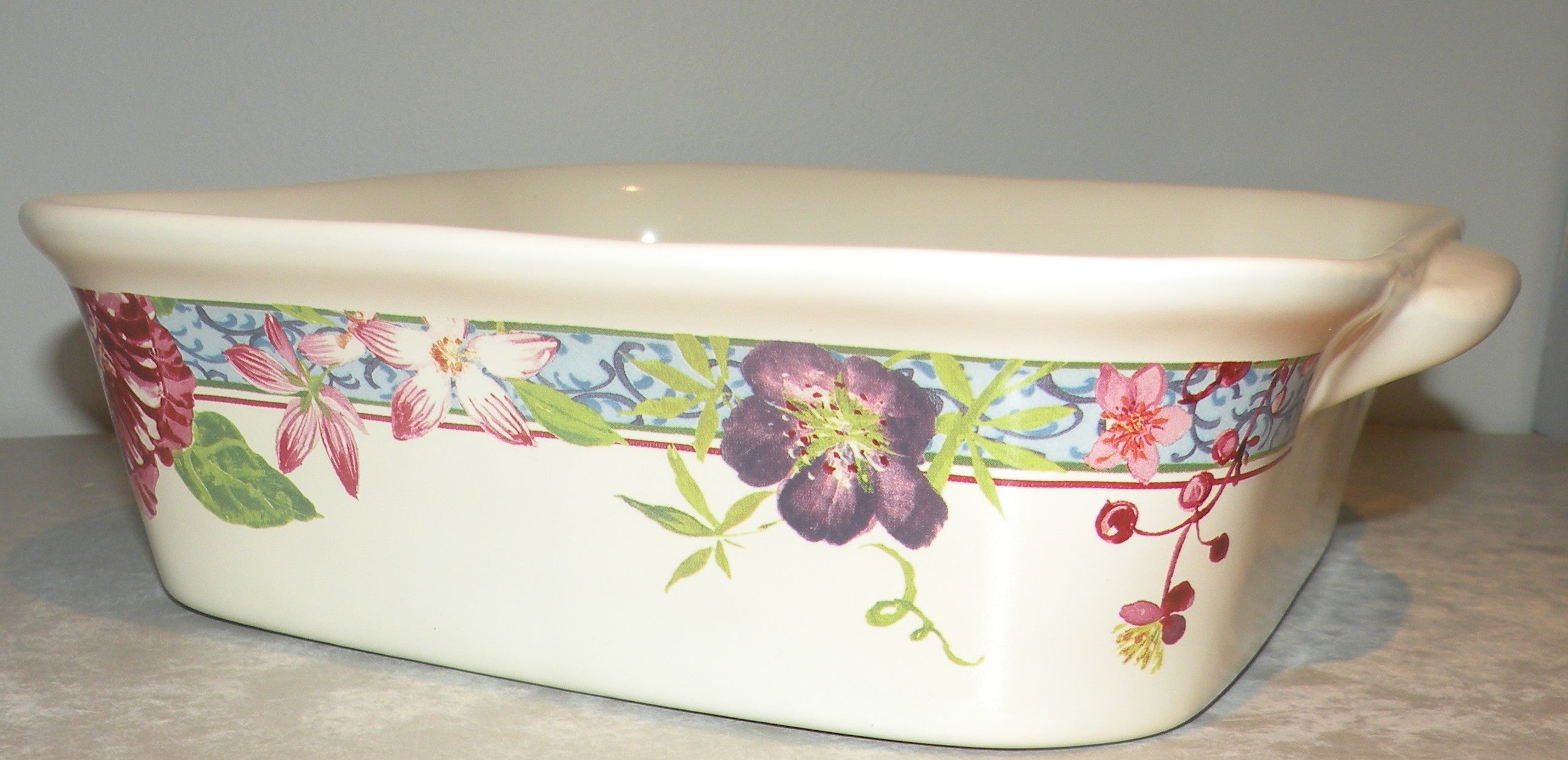 Square baking dish, Millefleurs