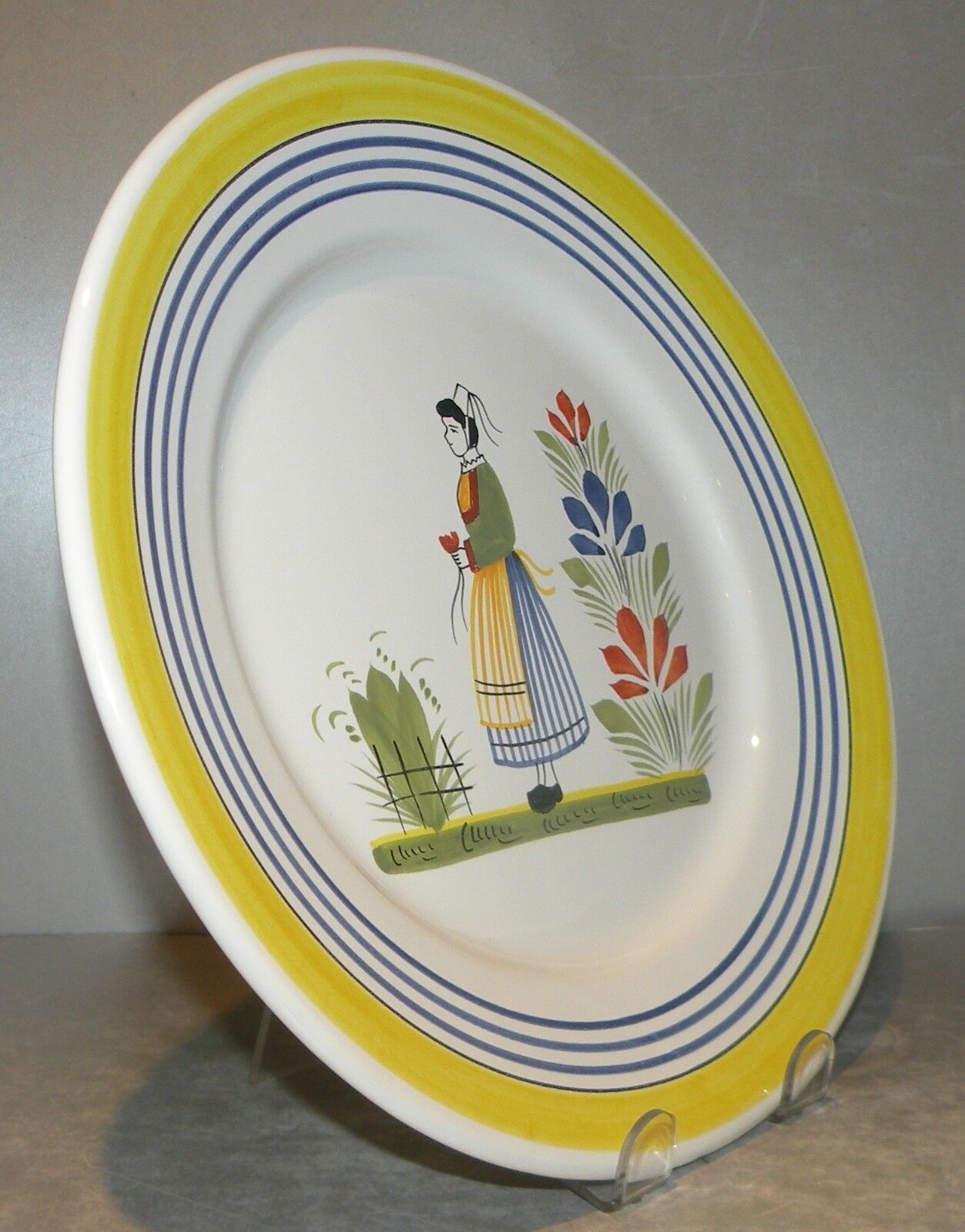 Luncheon Plate with lady , Henriot