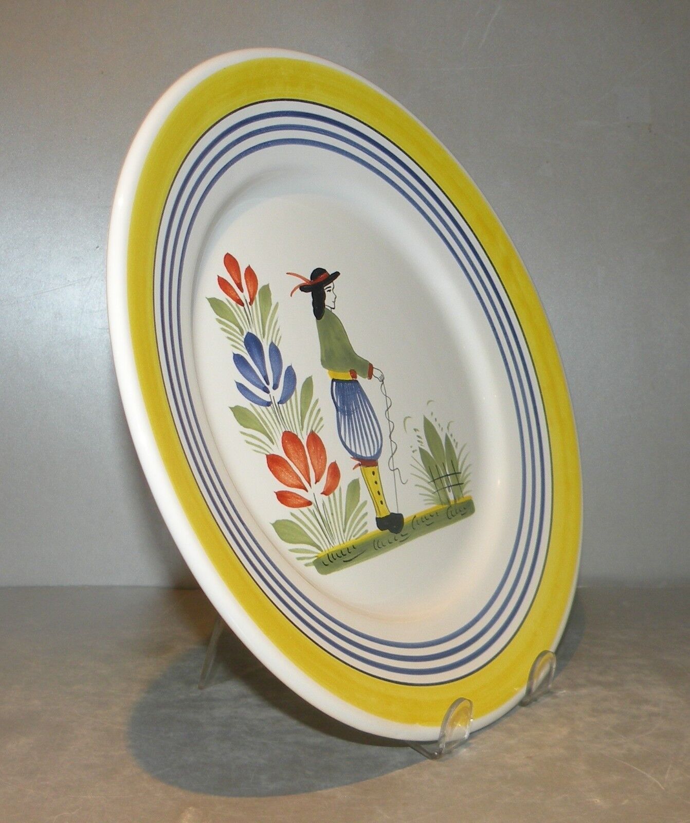 Luncheon Plate with man , Henriot