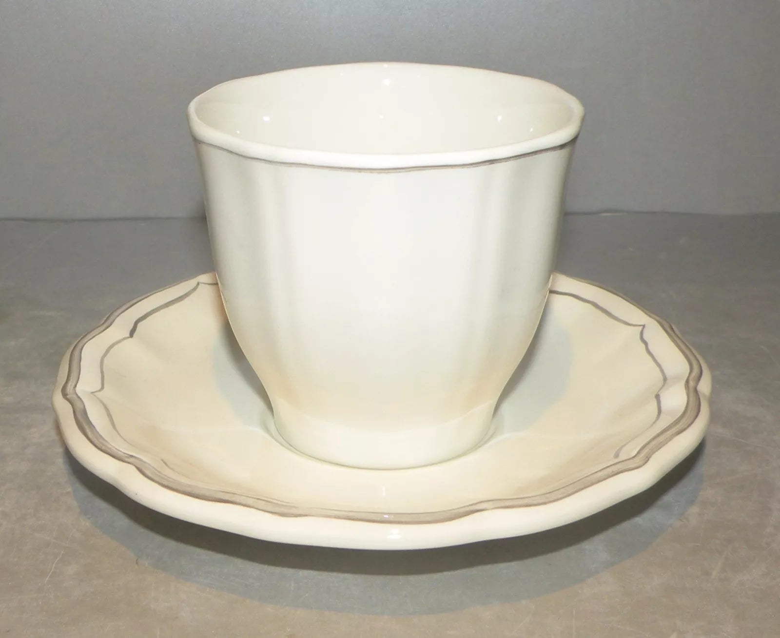 U.S. Tea Cup & Saucer, Filet Taupe