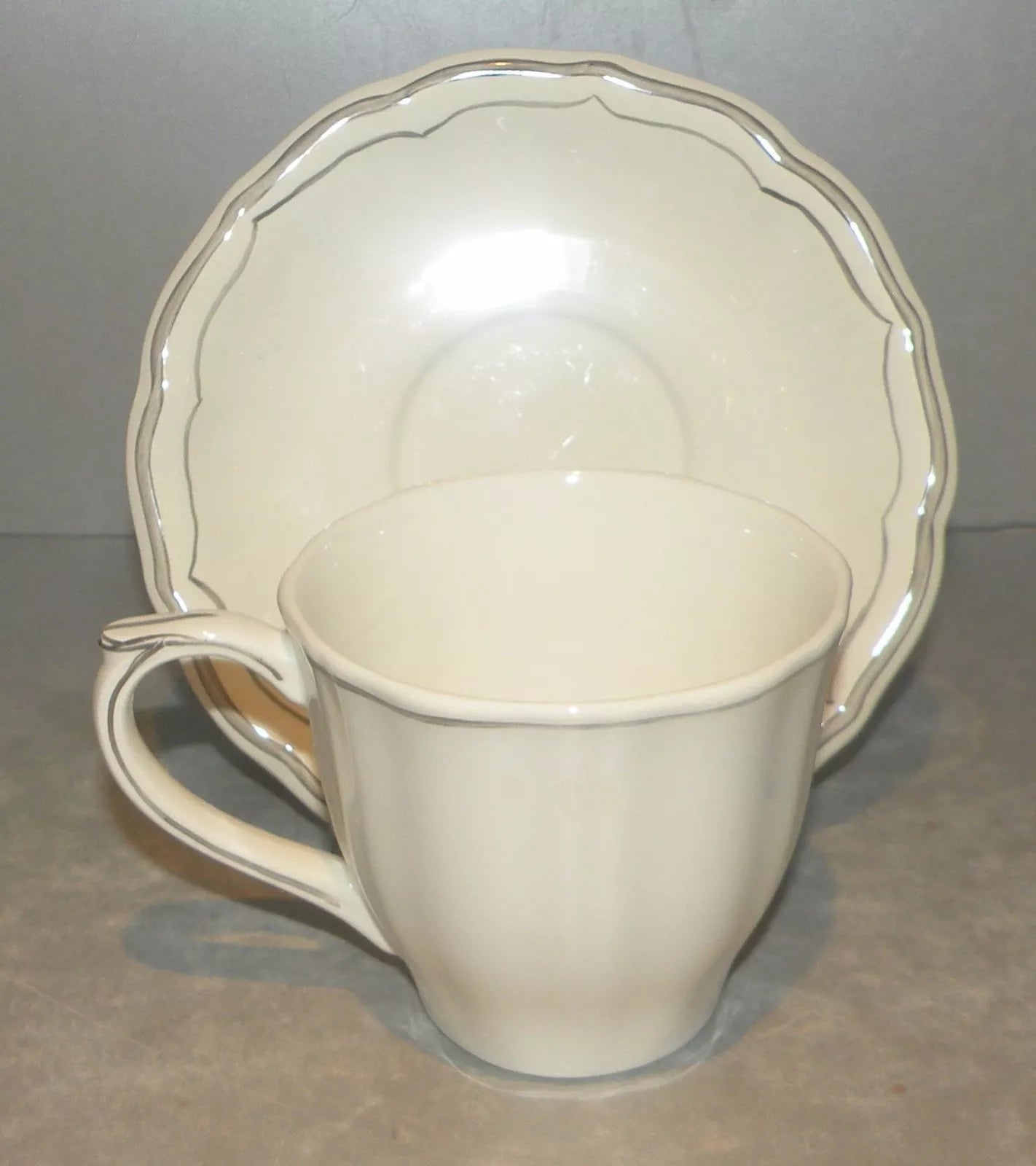 U.S. Tea Cup & Saucer, Filet Taupe