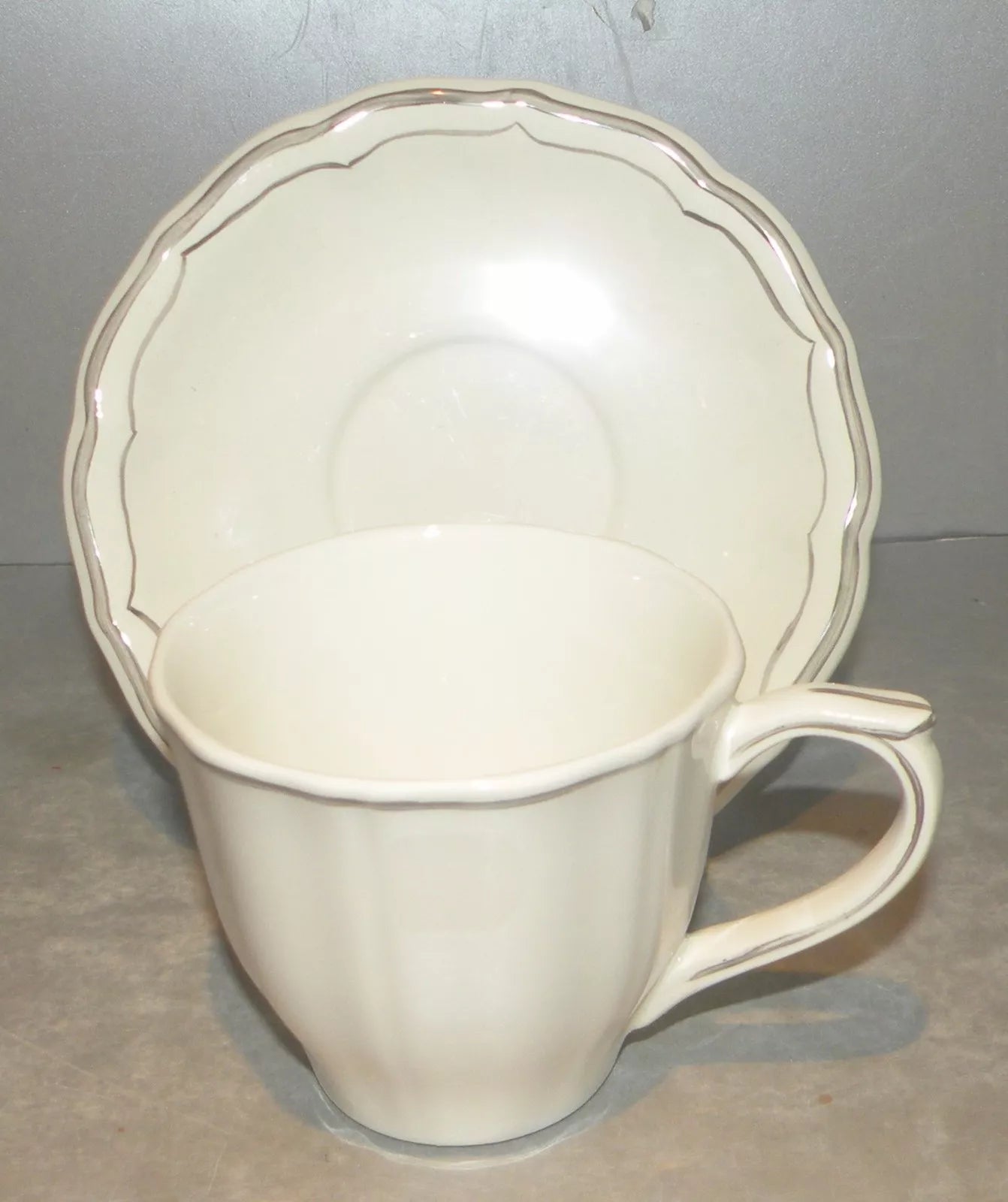 U.S. Tea Cup & Saucer, Filet Taupe