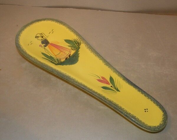 Spoon rest, with a Woman Soleil Yellow