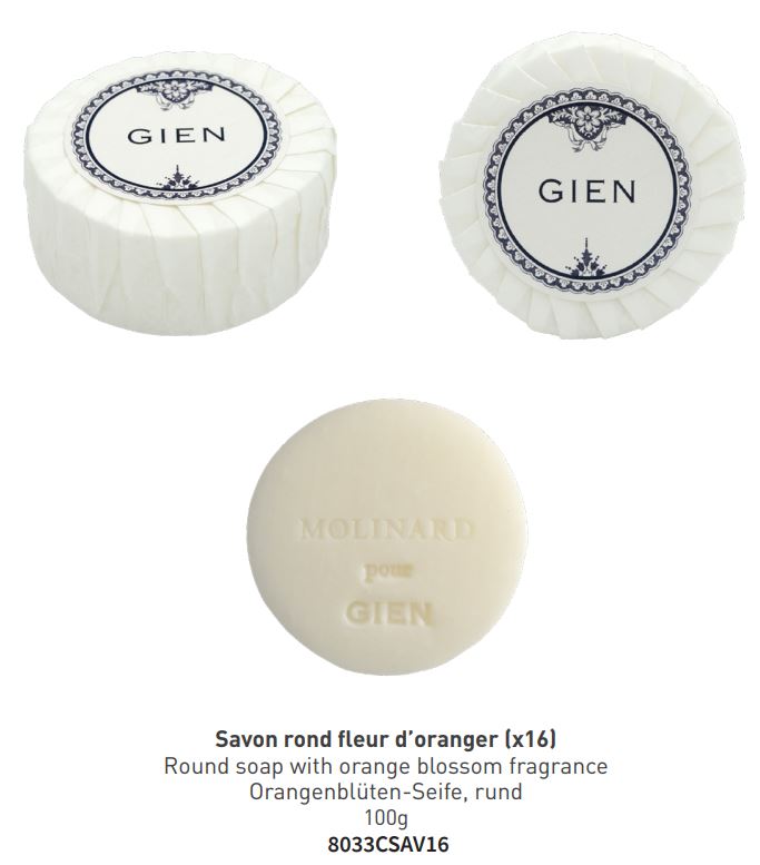 16 Round Perfumed Soaps Orange Blossom Rosace
