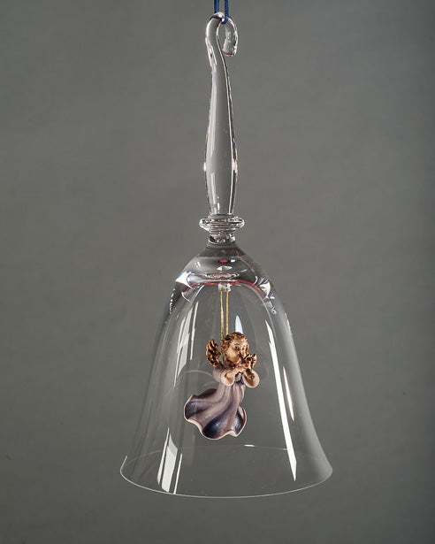 Crystal Bell With Angel Playing Clarinet - 10259 D