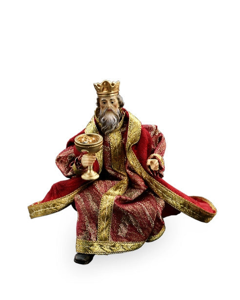 Wise Man kneel. with jewellery ( Melchoir )  - Oriental nativity dressed- 10903-05