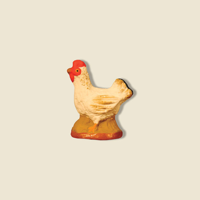 White hen, Fouque, 6 cm