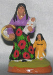 Gispy woman with children, Fouque, 6 cm