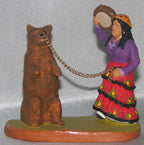 Gipsy woman with a bear, Fouque, 6 cm