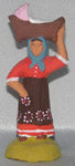 Woman carrying a craddle, Fouque, 6 cm