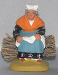 Old woman seated on firewood, Fouque, 6 cm